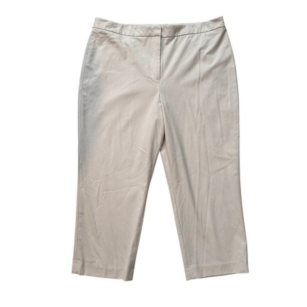 Talbots Heritage Capri‎ Pants Beige Cropped Career Casual Womens Size 16